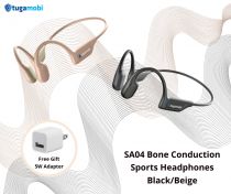 SA04 Bone Conduction Sports Headphones Comes With Free 5W Adapter (Beige)